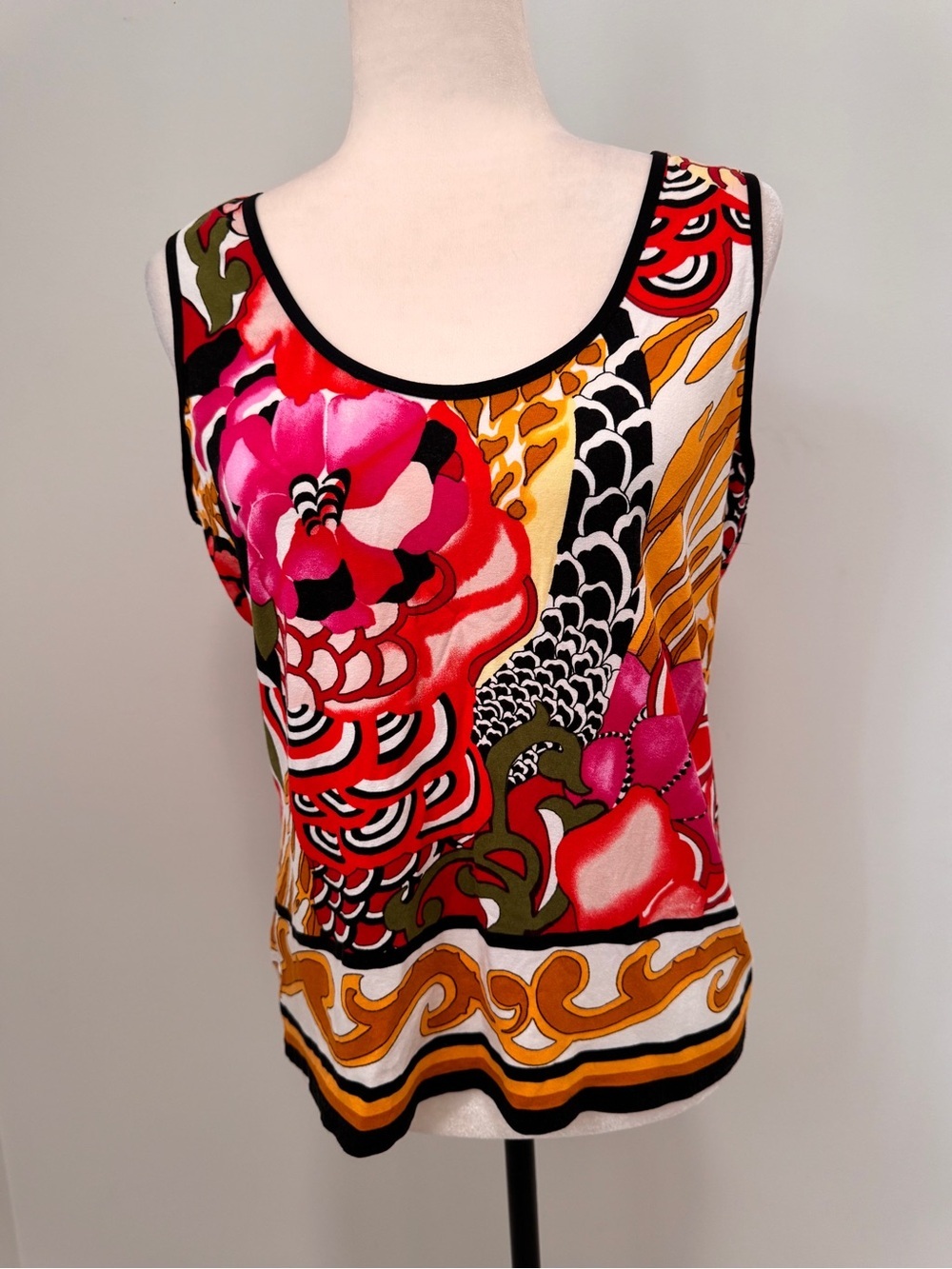 Joseph Ribkoff Sleeveless Tank Top in Pink, Red, Black, Gold, Olive
